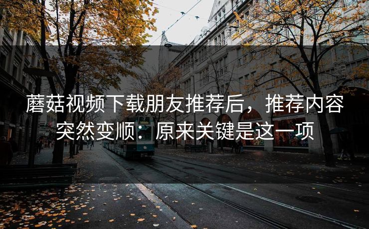 蘑菇视频下载朋友推荐后，推荐内容突然变顺：原来关键是这一项