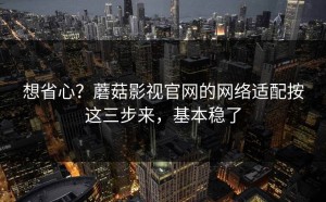 想省心？蘑菇影视官网的网络适配按这三步来，基本稳了
