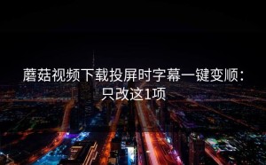 蘑菇视频下载投屏时字幕一键变顺：只改这1项