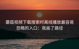 蘑菇视频下载搜索时离线播放最容易忽略的入口：我画了路径