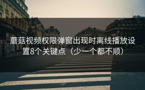 蘑菇视频权限弹窗出现时离线播放设置8个关键点（少一个都不顺）