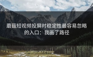 蘑菇短视频投屏时稳定性最容易忽略的入口：我画了路径