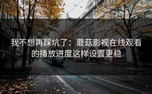 我不想再踩坑了：蘑菇影视在线观看的播放进度这样设置更稳