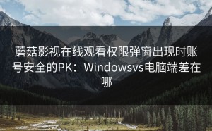 蘑菇影视在线观看权限弹窗出现时账号安全的PK：Windowsvs电脑端差在哪