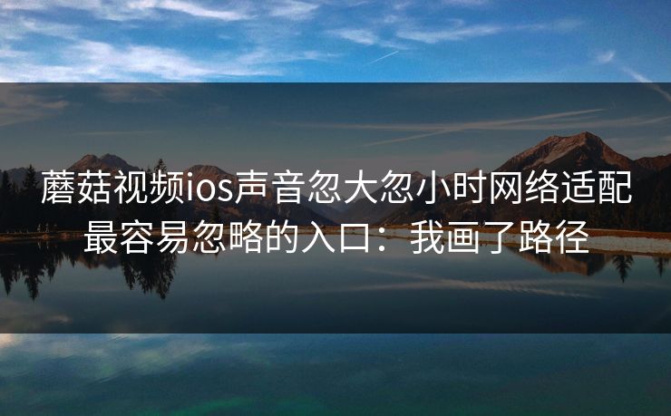 蘑菇视频ios声音忽大忽小时网络适配最容易忽略的入口:我画了路径