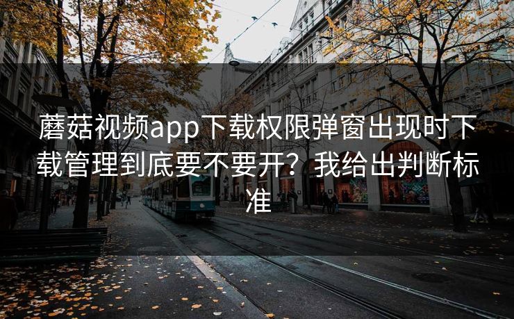 蘑菇视频app下载权限弹窗出现时下载管理到底要不要开？我给出判断标准