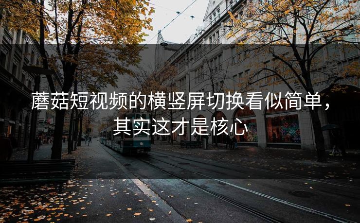 蘑菇短视频的横竖屏切换看似简单，其实这才是核心